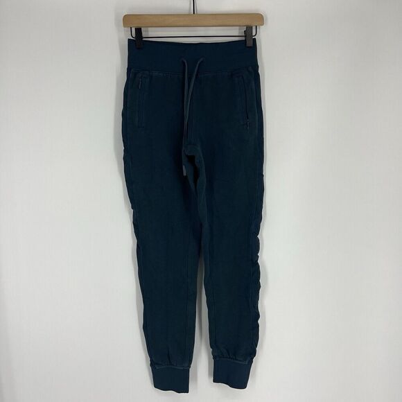 Lululemon Pants Size 2 Womens Teal Ready to Rulu High Rise Crop Jogger Yoga - Picture 1 of 7